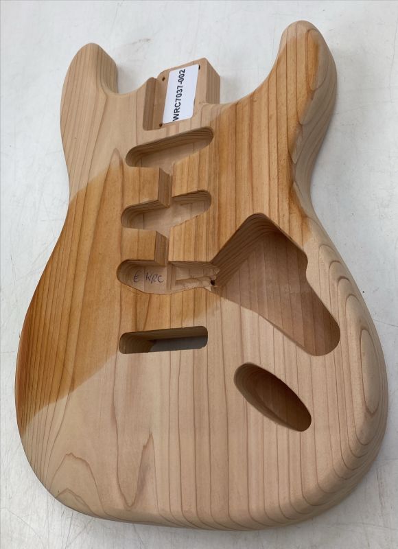 Body Western Red Cedar, 1-pc., Strat, Unique piece #002